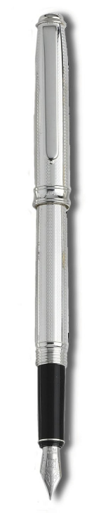 Signum® Antares 925 Silver Fretwork/Silver Plate Fountain Pen-medium nib