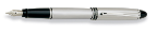 Ipsilon Metal Fountain Pen Series by Aurora® [Chrome Cap/Barrel Satin Finish]