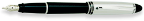 Ipsilon Metal Fountain Pen Series by Aurora® - Chrome Plated Cap/Black Barrel
