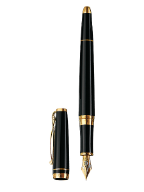 Skribent Gold Black Fountain Pens by Cleo Skribent®..18kt gold nib Skribent Gold Black Fountain Pens by Cleo Skribent®..18kt gold nib