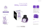 Project Ink No.005 Milky Lavender Fountain Pen Bottled Ink by Colorverse
