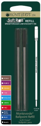SoftRoll™ Ballpoint Ink Refill-fits Cross® by MonteVerde® SoftRoll™ Ballpoint Ink Refill-fits Cross® by MonteVerde®