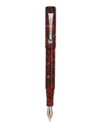 Milano Red Jasper Fountain Pens with chrome nibs by Osprey Pens®