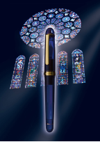#3776 Century Chartres Blue Fountain Pen with 14 karat gold nibs by Platinum®