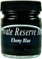 Ebony Blue Fountain Pen 60 mL Bottle Ink from Private Reserve Ink®