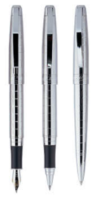 Chopin Silver Grid Fountain Pens by SZ Leqi® Paris [800 series]