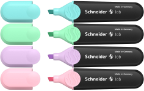 Job Pastel Highlighter Four Color Pack by Schneider® [TQ,MT,LV,LtPk]