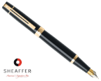 Sheaffer® 300 Glossy Black Fountain Pen with Gold Tone Appointments