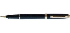 Prelude Black Rollerball Pen with 22 karat Gold Plate Trim/GPT by Sheaffer