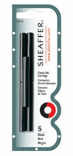 Sheaffer® Skrip® Fountain Pen Cartridge Ink [5 per blister card]