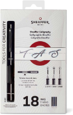 Calligraphy Matte Black Mini FP Set with Black cap and Matte Black Trim in Hangsell by Sheaffer®