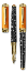 Sumer Orange Resin Fountain Pens Gold Trim and 18 karat gold nibs from Signum® Italia