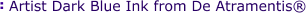 Artist Dark Blue Ink from De Atramentis®