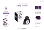 Project Ink No.003 Deep Purple Fountain Pen Bottled Ink by Colorverse Project Ink No.003 Deep Purple Fountain Pen Bottled Ink by Colorverse