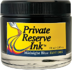 Fast Dry Midnight Blue Fountain Pen Bottled Ink 60 ml Private Reserve Ink from Yafa Brands® Fast Dry Midnight Blue Fountain Pen Bottled Ink 60 ml Private Reserve Ink from Yafa Brands®