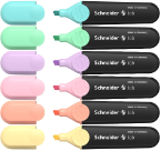 Job Pastel Highlighter Six Color Pack by Schneider® Job Pastel Highlighter Six Color Pack by Schneider®